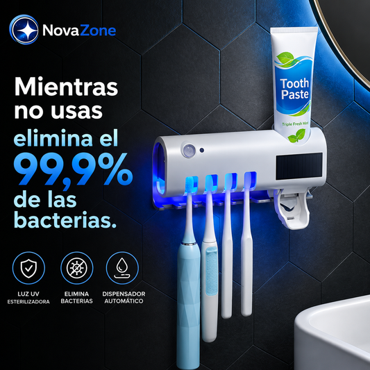Porta Cepillos Esterilizador con luz UV 🐛✖️