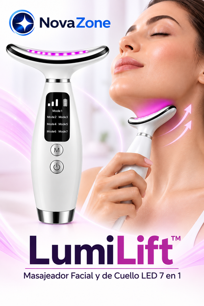 LumiLift™ – Rejuvenecedor Facial y de Cuello LED 7 en 1